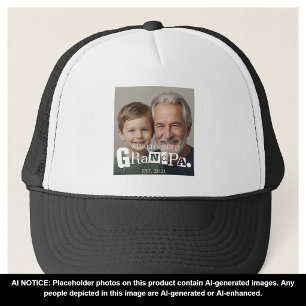 Casquette Meilleur Papi du Monde Année de Fondation Photo du