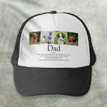 Casquette Meilleur Père du monde jamais Père Définition Fun<br><div class="desc">Personnalisez les 4 photos et la définition de votre père, père ou père cool spécial pour créer un cadeau unique pour la Fête des pères, les anniversaires, Noël ou tout autre jour que vous voulez montrer combien il signifie pour vous. Une façon parfaite de lui montrer à quel point il...</div>