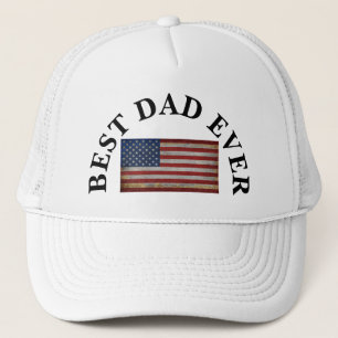 Casquette MEILLEUR PÈRE JAMAIS DRApeau ÉTATS-UNIS PERSONNALI