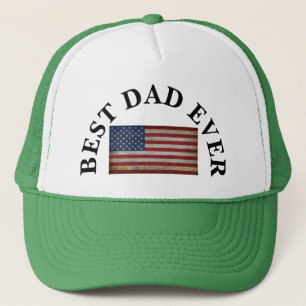 Casquette MEILLEUR PÈRE JAMAIS DRApeau ÉTATS-UNIS PERSONNALI