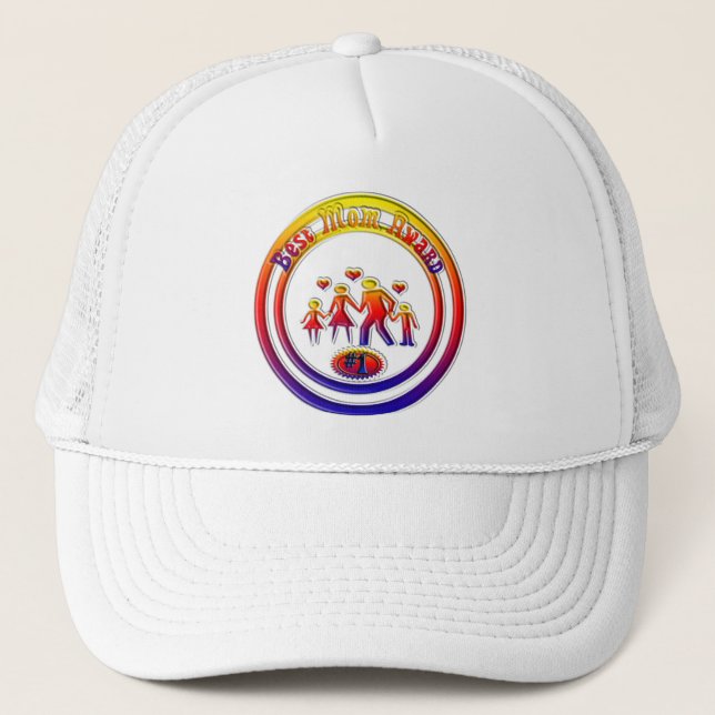 Casquette Meilleur prix de maman Rainbow Family (Devant)