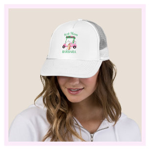 Casquette Meilleure Maman Charmante Pink Golf Panier Nom Mon