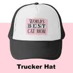 Casquette Meilleure maman chat noir rose<br><div class="desc">Célébrez la meilleure maman de chat du monde avec ce chapeau de camionneur élégant! Parfait pour les amoureux des animaux qui portent fièrement leurs coeurs amoureux de félins sur leurs manches (ou têtes !). Que vous soyez à court de courses, que vous soyez dans le parc, ou juste à traîner...</div>