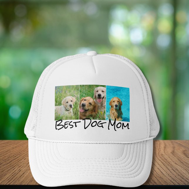 Casquette Meilleure maman de chien 3 Collage de photos (Créateur téléchargé)