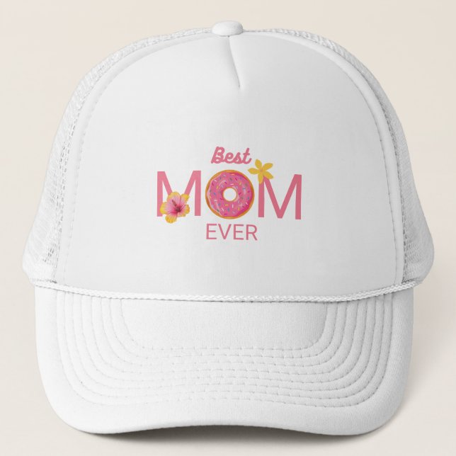 Casquette Meilleure Maman Donut Floral (Devant)
