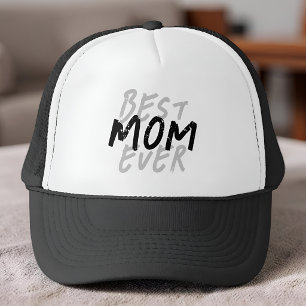 Casquette Meilleure Maman Moderne Grunge Noir et Gris