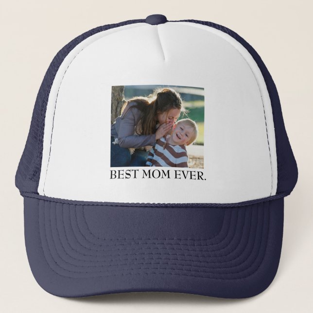 Casquette Meilleure Mère Personnalisée Photo  (Devant)