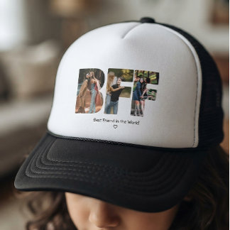 Casquette Meilleures Amies Collage Photo Chic Moderne