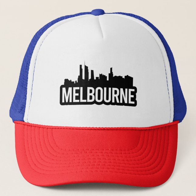 Casquette Melbourne city Australia Victoria skyline souvenir (Devant)