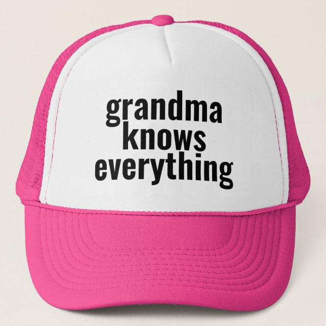 Casquette mémé sait tout  (Devant)