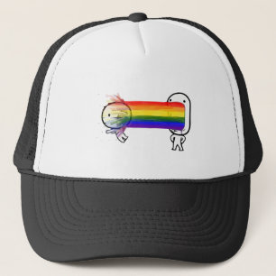 Casquette meme vomissant d'arc-en-ciel