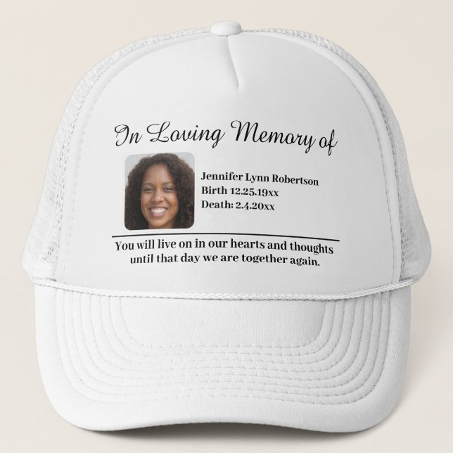 Casquette Memorial Ajouter une photo (Devant)