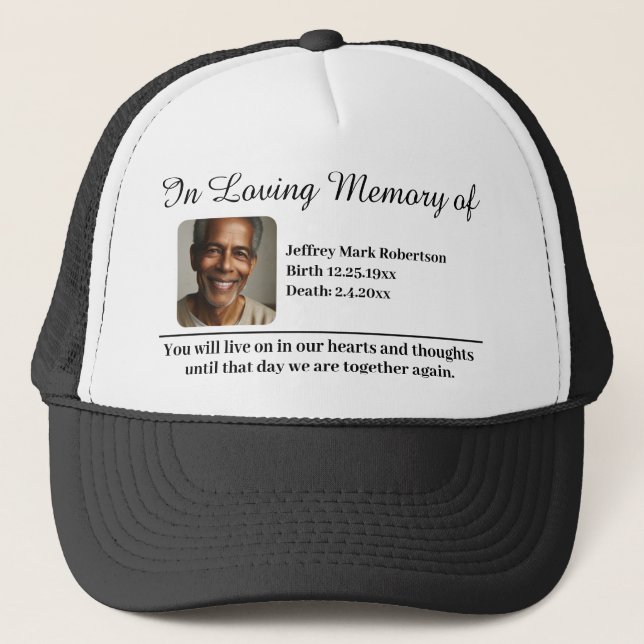 Casquette Memorial Ajouter une photo (Devant)