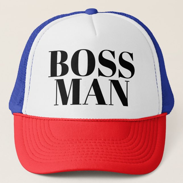 Casquette Mens Fashion Funky Novelty Baseball BOSS MAN (Devant)