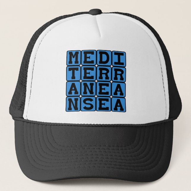 Casquette Mer Méditerranée, étendue d'eau européenne (Devant)