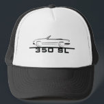 Casquette Mercedes 350 SL Type 107<br><div class="desc">Mercedes classique Benz 350 SL Type 107 (Daimler Benz) Silhouettes et images sur divers produits tels que T-shirts,  vêtements,  vêtements,  casquettes,  choses,  jeans et cadeaux. Illustration de Frank Schuster</div>