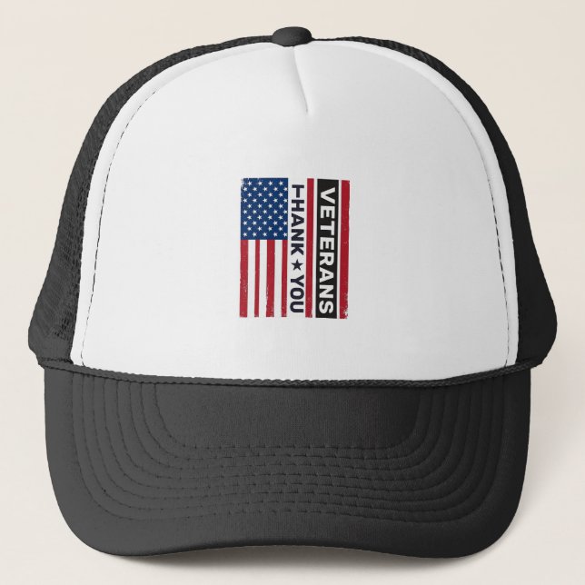 Casquette Merci aux vétérans - Conception vectorielle de dra (Devant)