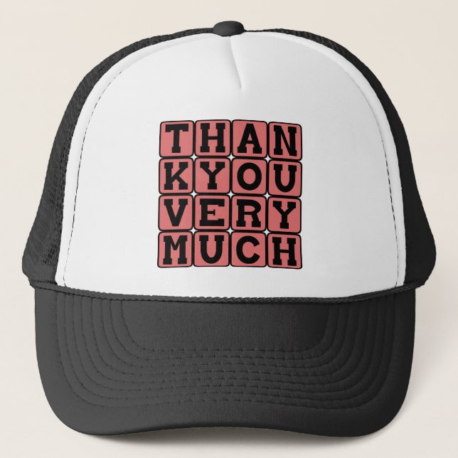 Casquette Merci Beaucoup, Expression Attentionnée (Devant)