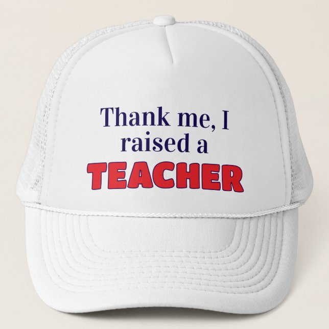 Casquette Merci, j'ai élevé un professeur (Devant)