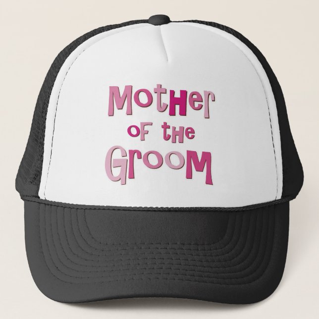 Casquette Mère du brun de rose de marié (Devant)