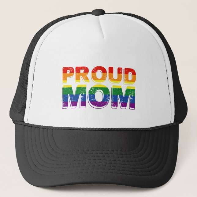 Casquette Mère fière Gay Pride LGBT Arc-en-ciel Mère LGBTQ  (Devant)