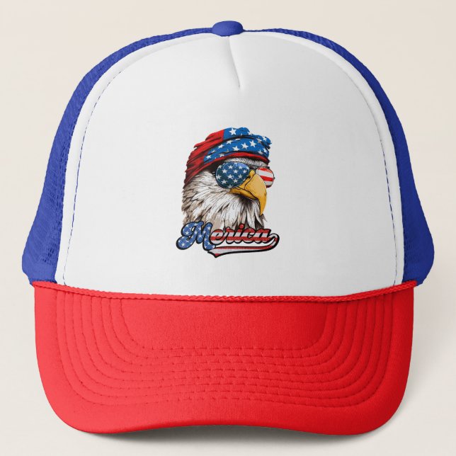 Casquette Merica Aigle Patriotique 4 juillet (Devant)
