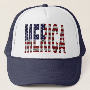 Casquette 'MERICA - Drapeau grunge des Etats-Unis