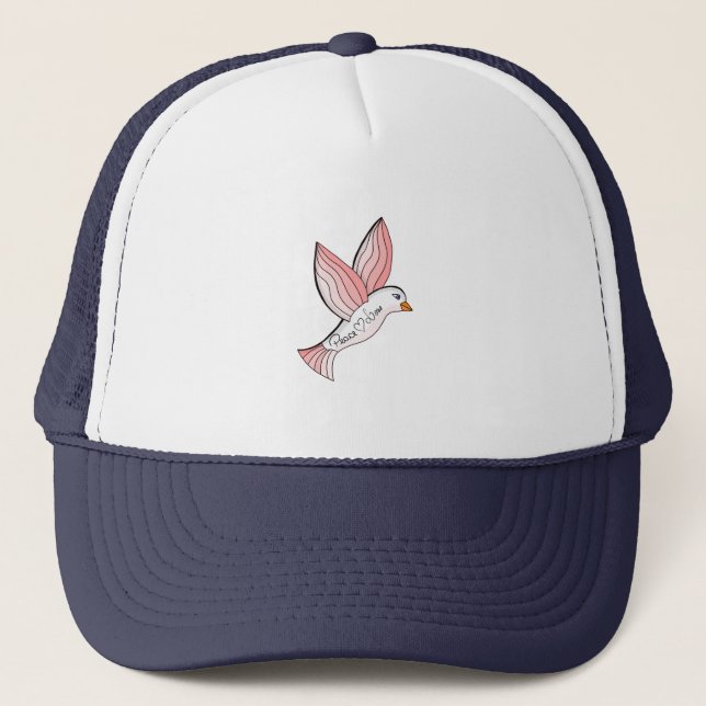 Casquette Merveilleux Peace and Love Dove (Devant)