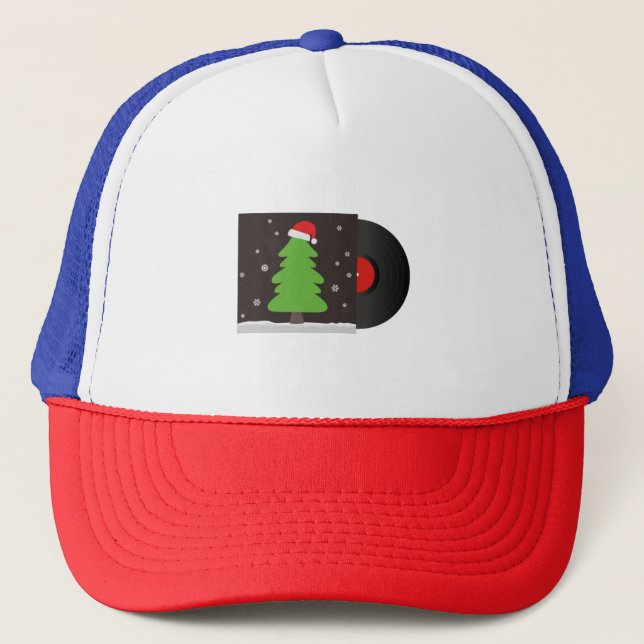 Casquette Merveilleux temps avec l'arbre de Noël rouge avec  (Devant)