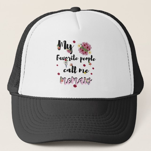 Casquette Mes gens préférés m'appellent Cadeaux de grand-mèr (Devant)