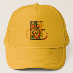 Casquette Message d'amour dans l'art d'impression de couleur