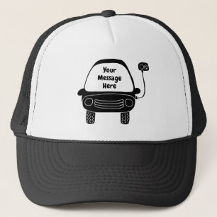 Casquette Message personnalisé de voiture électrique noire m