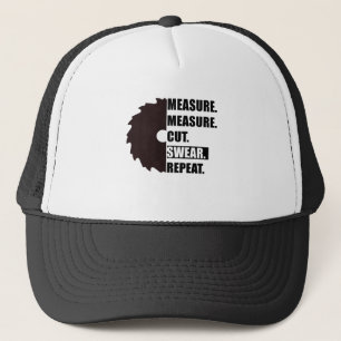 Casquette Mesurer Couper Jurer Répéter Menuisier Charpentier