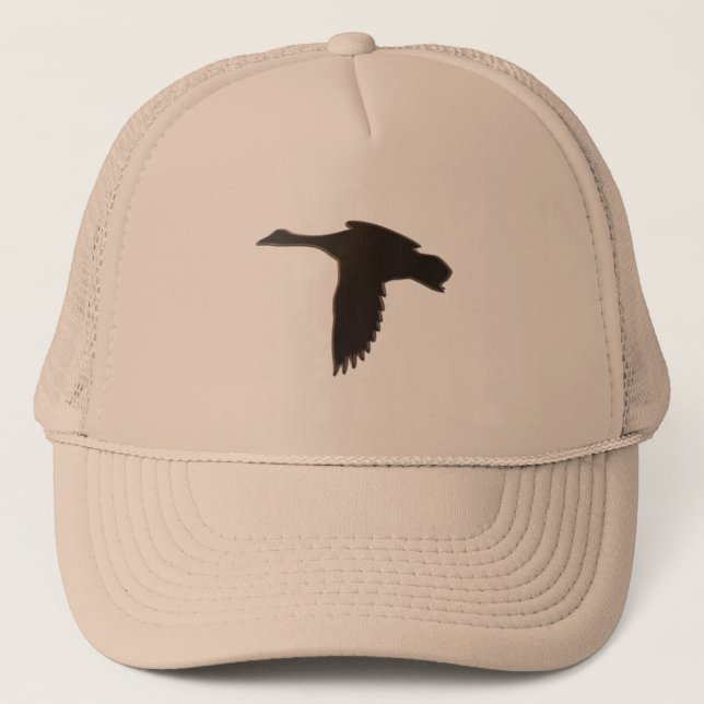 Casquette Métal noir - Canard colvert en vol (Devant)