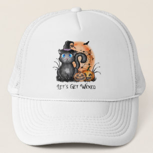 Casquette Mettons-nous les méchants ! Chat à sorcière noir