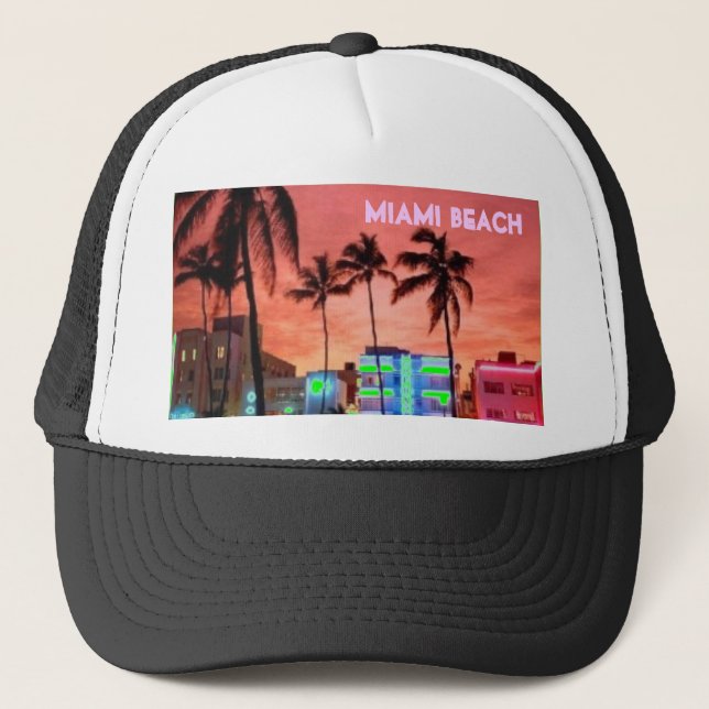 Casquette Miami Beach, la Floride (Devant)