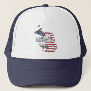 Casquette Michigan États-Unis Retro State Map Vintage États-