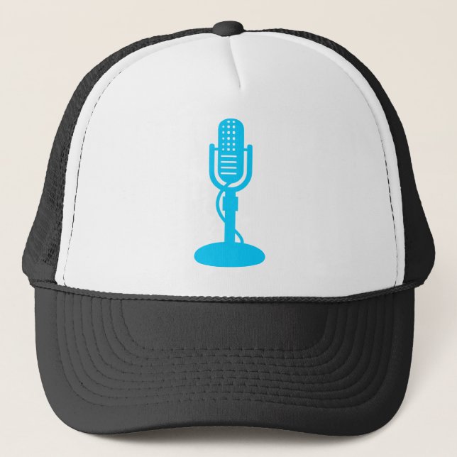 Casquette Microphone - Ciel bleu (Devant)