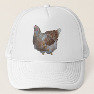 Casquette Miel la poule de Wyandotte lacée par bleu