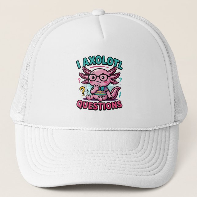 Casquette Mignon Axolotl Nerd I Axolotl Questions Marques de (Devant)