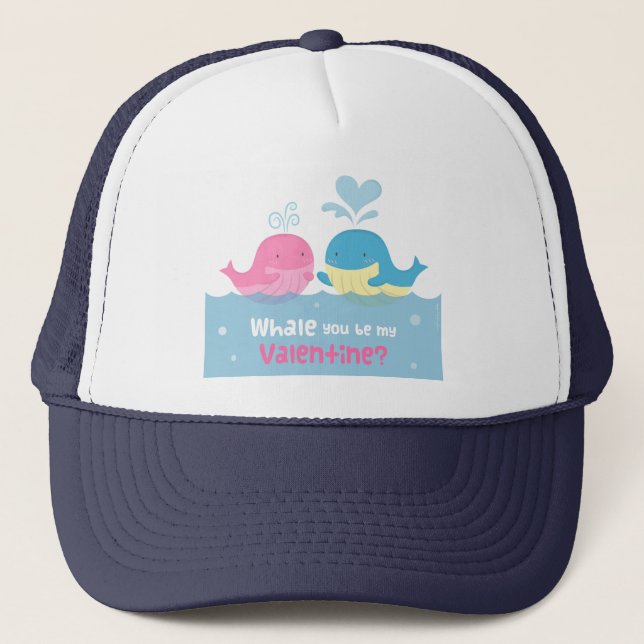 Casquette Mignon Baleine Tu Seras Mienne Saint Valentin Amou (Devant)
