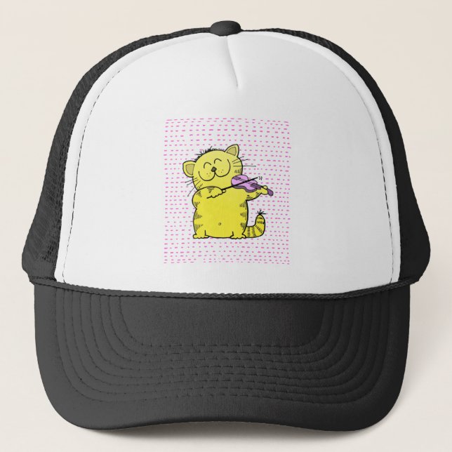 Casquette Mignon-Chaton-violoniste (Devant)