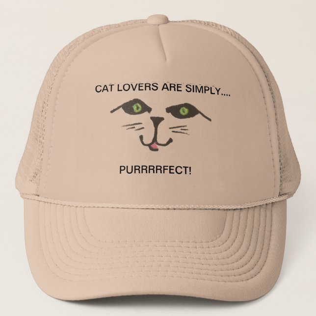 Casquette mignon de boule de Kitty de l'amoureux (Devant)