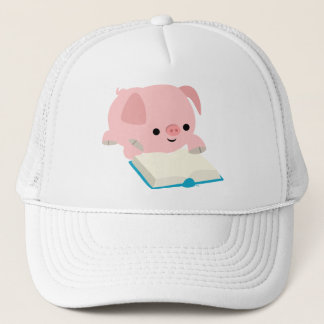 Casquette mignon de porcelet de lecture de bande