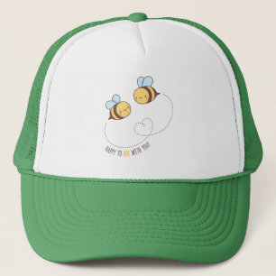 Casquette Mignon Heureux D'Être Abeille Avec Toi Pun Couple