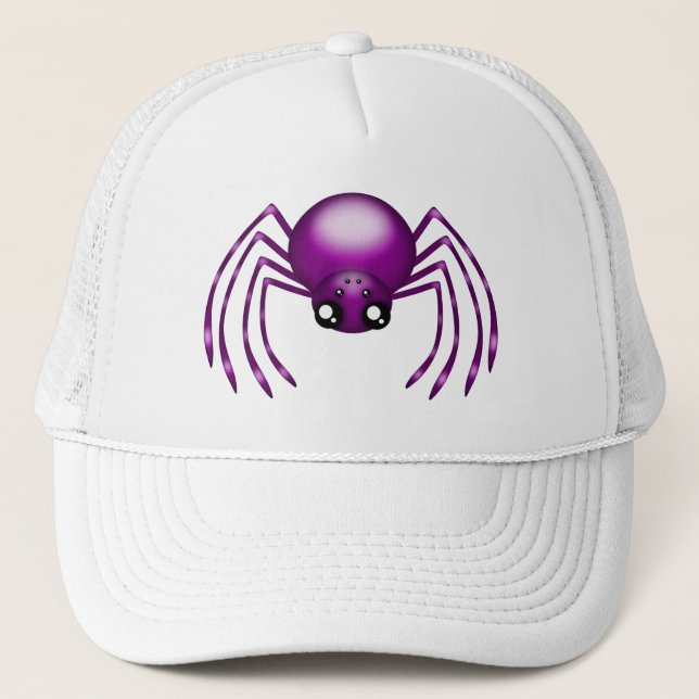 Casquette mignon violet cartoony Spider (Devant)