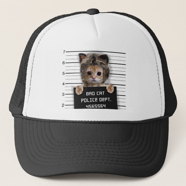 Casquette Mignonne chat mauvais garçon (Devant)
