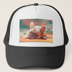 Casquette Mignonne French Bulldog Eau Couleur Art Peinture