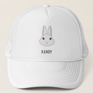 Casquette Mignonne lapin blanc sur