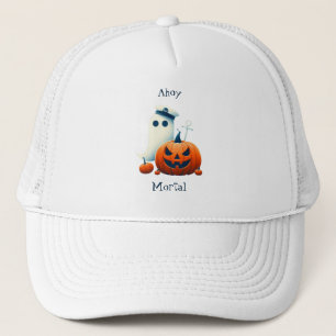 Casquette Mignonne, nautique/côtier Halloween fantôme/citrou